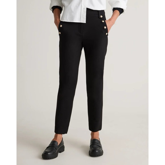 Quince Pants - Quince Women Ultra-Stretch Ponte Straight Leg Mariner Pants Black Size XL NWT